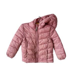 Girls Lightweight Pink Puffer Jacket 2T